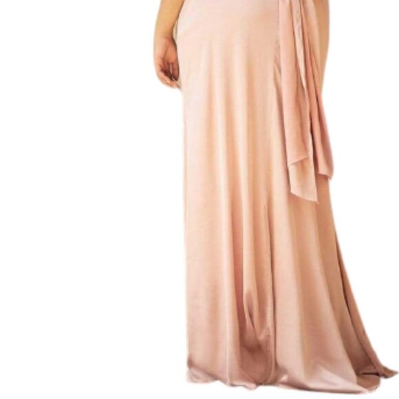 NWT Cinderella Divine 7487 Satin Prom Dress Pink Size 8 - Picture 4 of 8